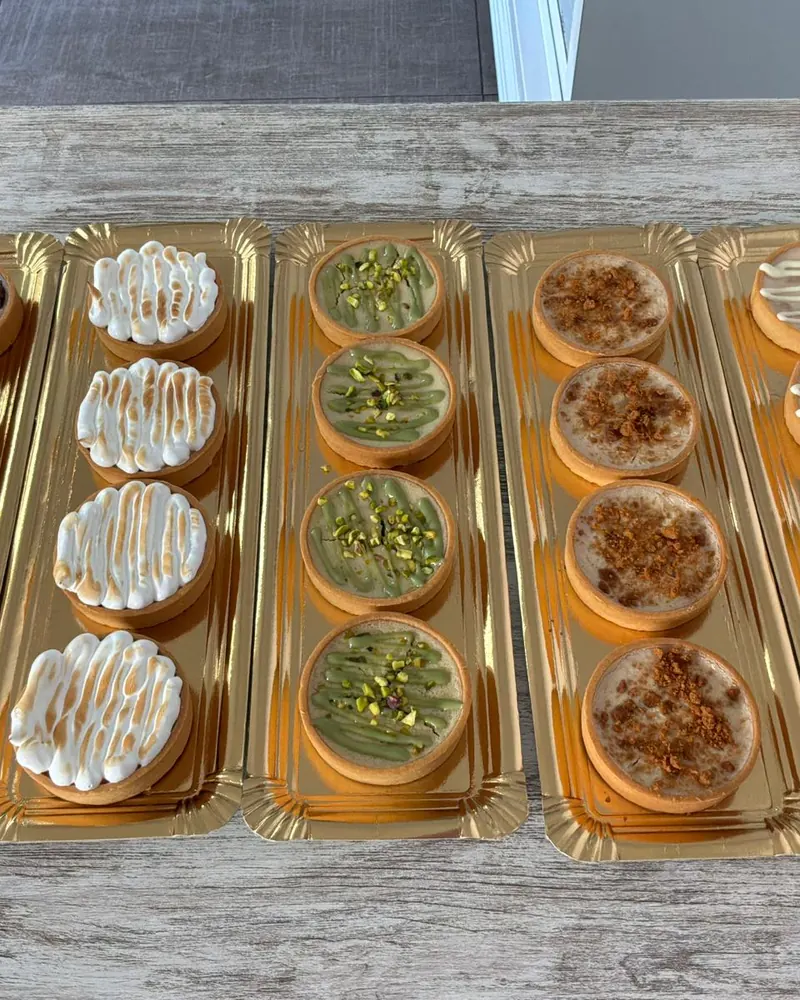 Mini-cheesecakes de nutella, lemon pie, pistacho, lotus y chocolate blanco